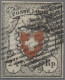 Schweiz: 1850, "POSTE LOCALE" 2 1/2 Rappen Mit Plattenfehler "dünne Schwarze Wap - Gebraucht