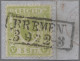 Bremen - Marken Und Briefe: 1867, Freimarke 5 Silbergroschen Schwarzgrüngelb Gez - Brême