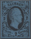 Sachsen - Marken Und Briefe: 1852, Friedrich August II., 2 Ngr. Schwarz Mit Geän - Saxe