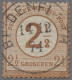 Deutsches Reich - Brustschild: 1874, 2 1/2 Auf 2 1/2 Kr. Rötlichbraun, Laut Foto - Used Stamps