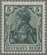 Deutsches Reich - Germania: 1918, Germania Mit Wz. 1, Kriegsdruck, 5 Pfg. In Der - Unused Stamps