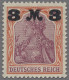 Deutsches Reich - Inflation: 1921, Germania 1 1/4 M. Mit Überdruck "3 M 3" Mattg - Neufs