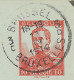 BELGIEN 1914 Albert I 10C Postkarte (links Einriß) K1 "BRUSSEL / BRUXELLES 3" Nach BERLIN ABART: Im Wertstempel Linker - Zonder Classificatie