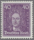 Deutsches Reich - Weimar: 1926-27, Bedeutende Deutsche, Postfrischer Satz, 388 K - Unused Stamps