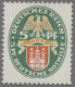 Deutsches Reich - Weimar: 1928, Nothilfe, Landeswappen III, 5 + 5 Pfg. Hamburg M - Unused Stamps