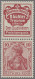 Deutsches Reich - Zusammendrucke: 1911, Senkrechter Zusammendruck Aus H-Blatt 6, - Se-Tenant