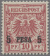 Deutsch-Ostafrika: 1893, Krone / Adler Mit Waagerechtem Aufdruck Des Wertes In P - German East Africa
