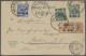 Deutsch-Ostafrika: 1896, Krone/Adler, Doppelkarte Mit Wertstempel "3 PESA 3" Auf - África Oriental Alemana