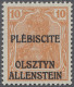 Deutsche Abstimmungsgebiete: Allenstein: 1920, Germania Farbänderungen, Nicht Ve - Otros & Sin Clasificación