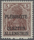 Delcampe - Deutsche Abstimmungsgebiete: Allenstein: 1920, Germania Farbänderungen, Nicht Ve - Other & Unclassified