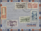 Saarland (1947/56): 1948, Luftpost-R-Brief Aus Saarbrücken Nach Barranquilla / K - Autres & Non Classés