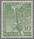 Berlin: 1952, 10 Pfg. Vorolympiade, Postfrisch, Mit Waagerechter Gummiriffelung, - Neufs