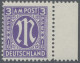 Bizone: 1945, AM-Post-deutscher Druck 3 Pfg. Blauviolett Vom Rechtem Bogenrand, - Other & Unclassified