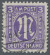 Bizone: 1945, AM-Post-deutscher Druck 3 Pfg. Dunkelbläulichviolett Bis Blauviole - Other & Unclassified