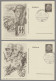 Delcampe - Nachlässe: 1850-1986 (ca.), Uriger Nachlass In Diversen Auswahlheften, Schachtel - Mezclas (min 1000 Sellos)