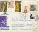 Egypt Censored Air Mail Cover Sent To Germany Cairo 25-11-1964 With A Lot Of Stamps On Front And Backside Of The Cover - Airmail