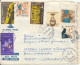 Egypt Censored Air Mail Cover Sent To Germany Cairo 25-11-1964 With A Lot Of Stamps On Front And Backside Of The Cover - Posta Aerea