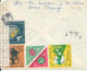 Egypt Censored Air Mail Cover Sent To Germany Cairo 25-11-1964 With A Lot Of Stamps On Front And Backside Of The Cover - Luftpost
