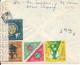 Egypt Censored Air Mail Cover Sent To Germany Cairo 25-11-1964 With A Lot Of Stamps On Front And Backside Of The Cover - Poste Aérienne