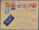 Delcampe - France: 1946-1961, Ca. 150 Luftpostbriefe Aus Frankreich An Eine Adresse In Dual - Collections