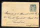 1E72 - ENTIER SAGE SUR LETTRE DE AMIENS DU 05/01/1892 POUR L'ANGLETERRE - Bigewerkte Envelop  (voor 1995)