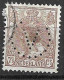 PAESI BASSI - 1899 - PERFIN " V IN UN  CERCHIO"  SI GUGLIELMINA 7,50 C.(YVERT 52 - MICHEL 55) - Used Stamps