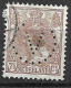 PAESI BASSI - 1899 - PERFIN " V IN UN  CERCHIO"  SI GUGLIELMINA 7,50 C.(YVERT 52 - MICHEL 55) - Gebruikt