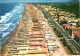 VIAREGGIO, TOSCANA, BEACH, ARCHITECTURE, UMBRELLA, CARS, BUS, ITALY, POSTCARD - Viareggio