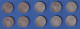 Brasilien Lot 10 Stück Kursmünzen 200 Reis 1901 Top-Qualität Vorzügl.-stg. !!  - Other - America