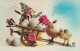 FÊTES ET VOEUX - Joyeuses Pâques - Poussins Et Oeufs - Carte Postale Ancienne - Easter