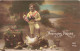 FÊTES ET VOEUX - Heureuses Pâques - Petit Garçon Avec Une Poule Et Ses Poussins - Carte Postale Ancienne - Pâques