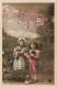 ENFANTS - Enfants Avec Une Brouette Remplie De Fleurs - Déguisement - Carte Postale Ancienne - Other & Unclassified