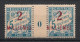 PORT SAID - 1921 - Taxe TT N°YT. 5 - Type Duval 2m Sur 5c Bleu - Paire Millésimée 0 - Neuf Luxe ** / MNH / Postfrisch - Neufs