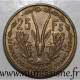 AFRIQUE OCCIDENTALE FRANCAISE - KM 7 - 25 FRANC 1956 - GAZELLE - TTB/SUP - French West Africa