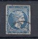 Greece 1872 - Large Head, 20 L. Blue  (e-625) - Used Stamps