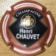 Capsule Champagne Henri CHAUVET Série Nom Horizontal, écusson, Cuivre & Noir Nr 10 - Chauvet H.