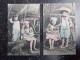 SERIE 6 CP FANTAISIE (V1917) JEUNES ENFANTS - CAMPAGNE - PAYSAN (5 Vues) Circulée En 1907 - Colecciones Y Lotes