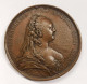 Russia Bronze Medal 1754 Elizabeth 1741-1761 Foundation Of The Moscow University 50, 90 Mm 63,39 Gr. Holed - Royal / Of Nobility