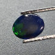 Delcampe - Opale Noire Traitée D'Ethiopie - Cabochon Ovale 0.79 Carat - 7.8 X 6.0 X 3.5 Mm - Opal