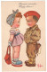 CPA : HEUREUSE RENCONTRE HAPPY CHANCE - ENFANTS - 1ère ARMÉE FRANÇAISE LIBÉRATION TENUE US ARMY - ILLUSTRATION LECLERC - Leclerc