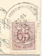 N° 856 (65c  Brun-violet) Sur Petite Enveloppe (avec Carte De Visite) à Destination De Pin-Izel  (1952) - 1951-1975 Heraldieke Leeuw