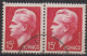 Monaco    Prince RAINIER III   15f  Carmin   Y.T. 345  Oblitéré  " La Paire "  Scan Recto-verso - Used Stamps