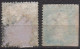 Lot De 2  GRANDE-BRETAGNE   Victoria   2p Bleu, Dentelé   Y.T. 27  Oblitéré   Scan Recto-verso Année 1858-64 - Gebruikt