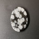 Obsidienne "Flocons De Neige" Naturelle Du Pérou - Cabochon 21.89 Carats - 30 X 20.4 X 4.7 Mm - Obsidian