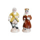 Feve Ancienne Niçoise Petit Couple Roi Et Reine Faience 35mm Miniature - Frühe Figuren