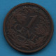 NEDERLANDEN 1 CENT 1916 KM# 152 Wilhelmina - 1 Cent