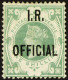 I.R. OFFICIAL 1889 1s Dull Green, SG O15, Mint No Gum / Trace Gum. Wenvoe Certificate. Cat Â£1000. - Sonstige & Ohne Zuordnung