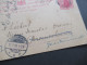 GB 1901 Ganzsache Mit Stempel Grimsby Fish Docks Nach Bremerhaven Und Violetter L1 Nachsenden Nach Geestemünde - Cartas & Documentos