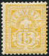 SUISSE - Z 63A 15C JAUNE CROIX FEDERALE * - Unused Stamps