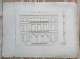 GRAVURE Krafft Del. 19eme Plan Maison Rue Villévèque Cote Jardin - Arquitectura